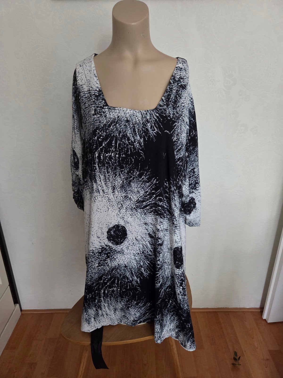Zwart-witte tuniek, maat 48/50, Kleding | Dames, Ophalen, Gedragen, Maat 46/48 (XL) of groter, Zwart