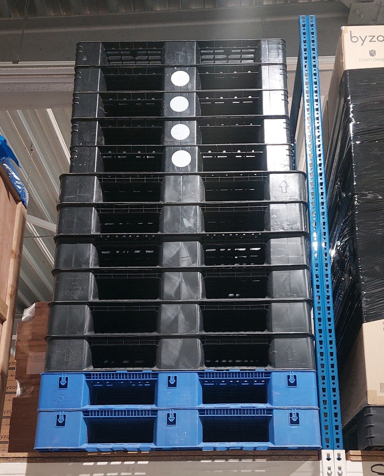 plastic-kunststof pallets, Ophalen, Gebruikt, 100 cm of meer, 60 cm of meer