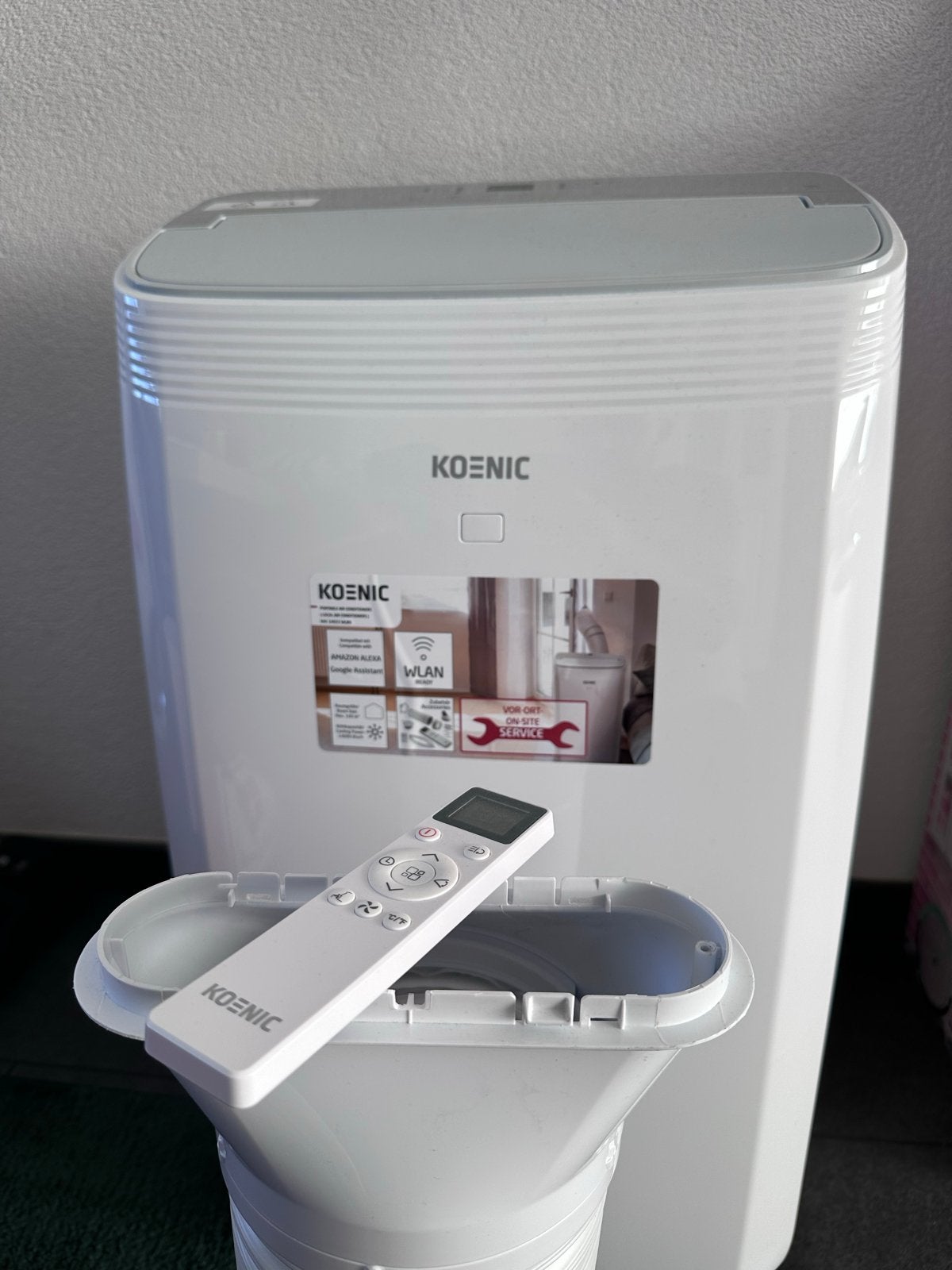 Koenic Mobiele Airco met Afstandsbediening en Wifi, Ophalen, 3 snelheden of meer, Zo goed als nieuw, Koelen en Ontvochtigen