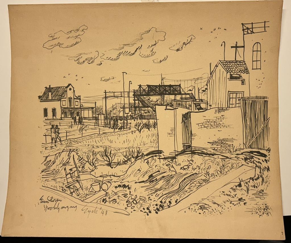 Charles van Eyck – gesigneerde grafische afdruk (1948), Ophalen of Verzenden