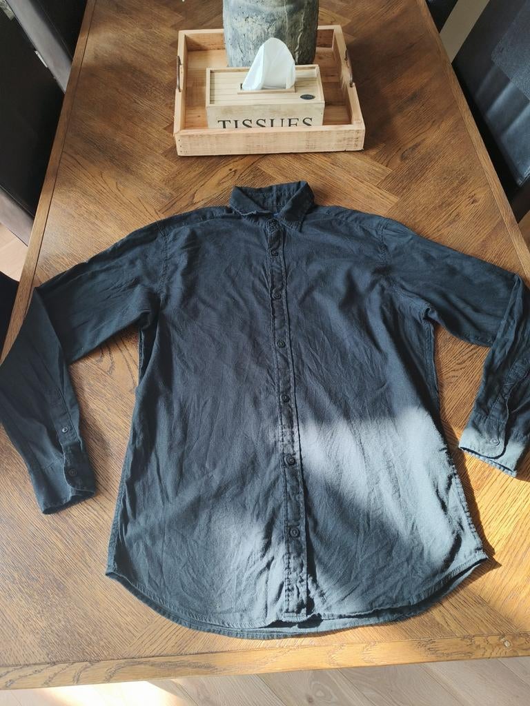 Jack & Jones overhemd blouse zwart maat M, Zwart, Zo goed als nieuw, Jack & Jones, Halswijdte 39/40 (M)