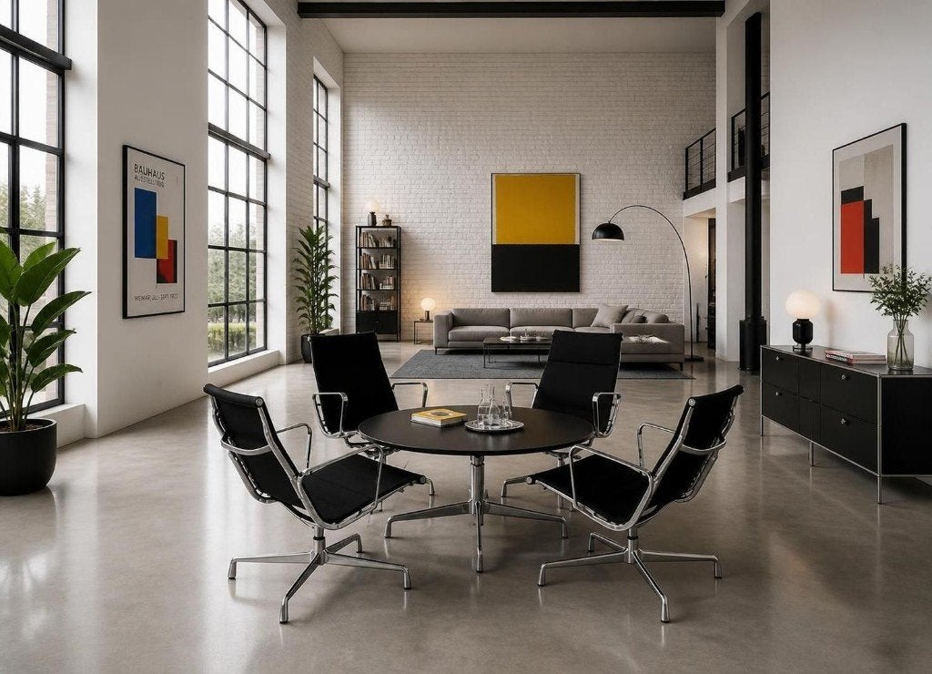 Vitra Eames EA 115 set, Huis en Inrichting, Ophalen, Zwart, Zo goed als nieuw, Metaal