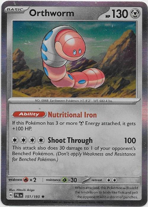 Paldea Evolved,  Orthworm [holo] 151/193, Verzenden, Nieuw, Losse kaart