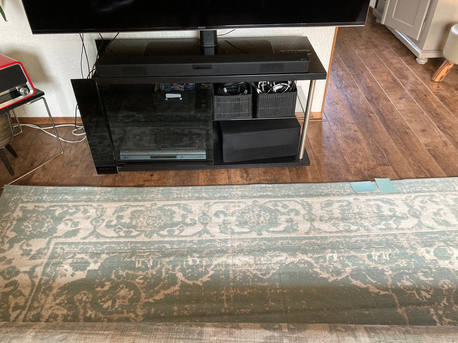 TV-meubel Jan de Bouvrie, Huis en Inrichting, Glas, Zo goed als nieuw, Minder dan 100 cm, 25 tot 50 cm
