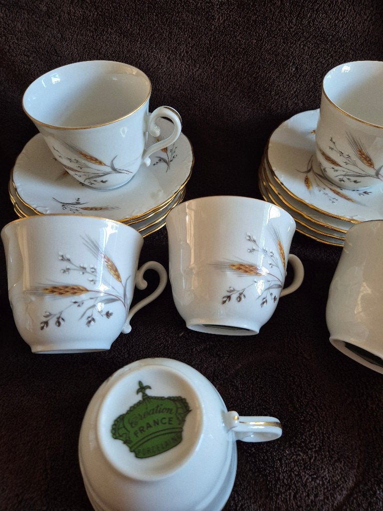 12x Vintage kop en schotels, Ophalen, Overige merken, Vintage, Zo goed als nieuw