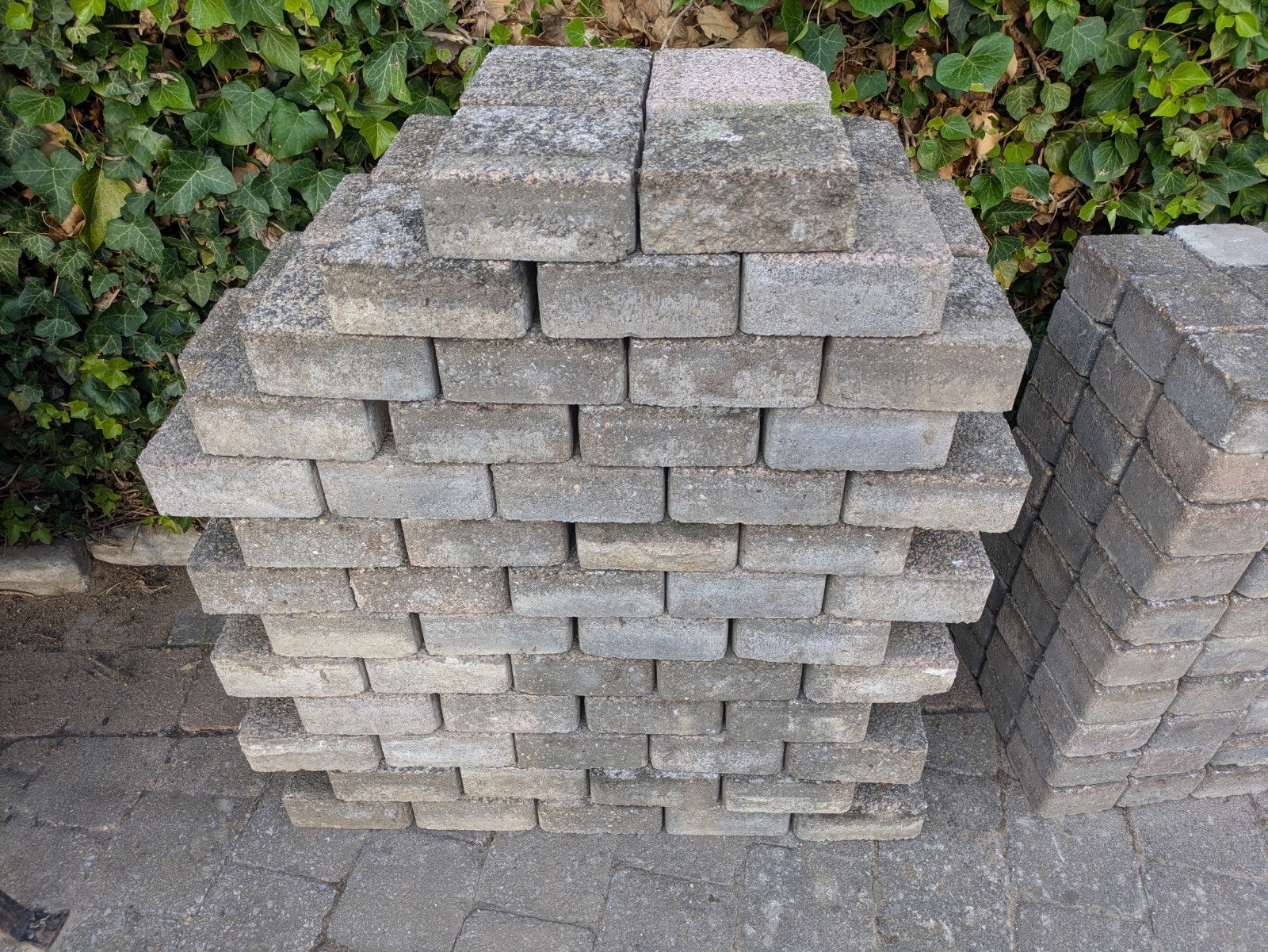 Oprit stenen 14,5x14,5 cm - ca. 100 stuks, Ophalen, Gebruikt, Klinkers, 5 tot 10 m²