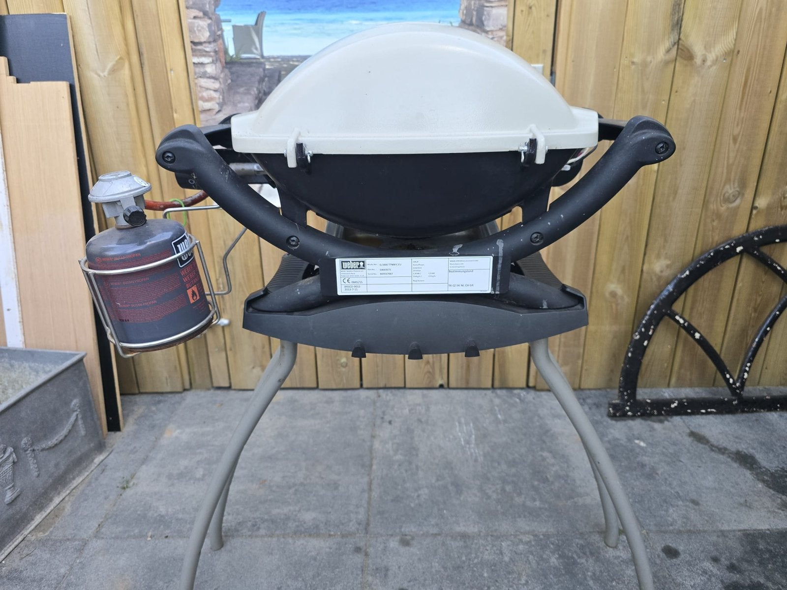 Weber gasbarbeque Q1000, Ophalen, Gebruikt