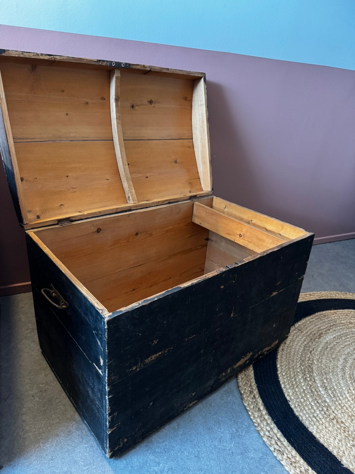 Massief houten kist, schatkist, Ophalen