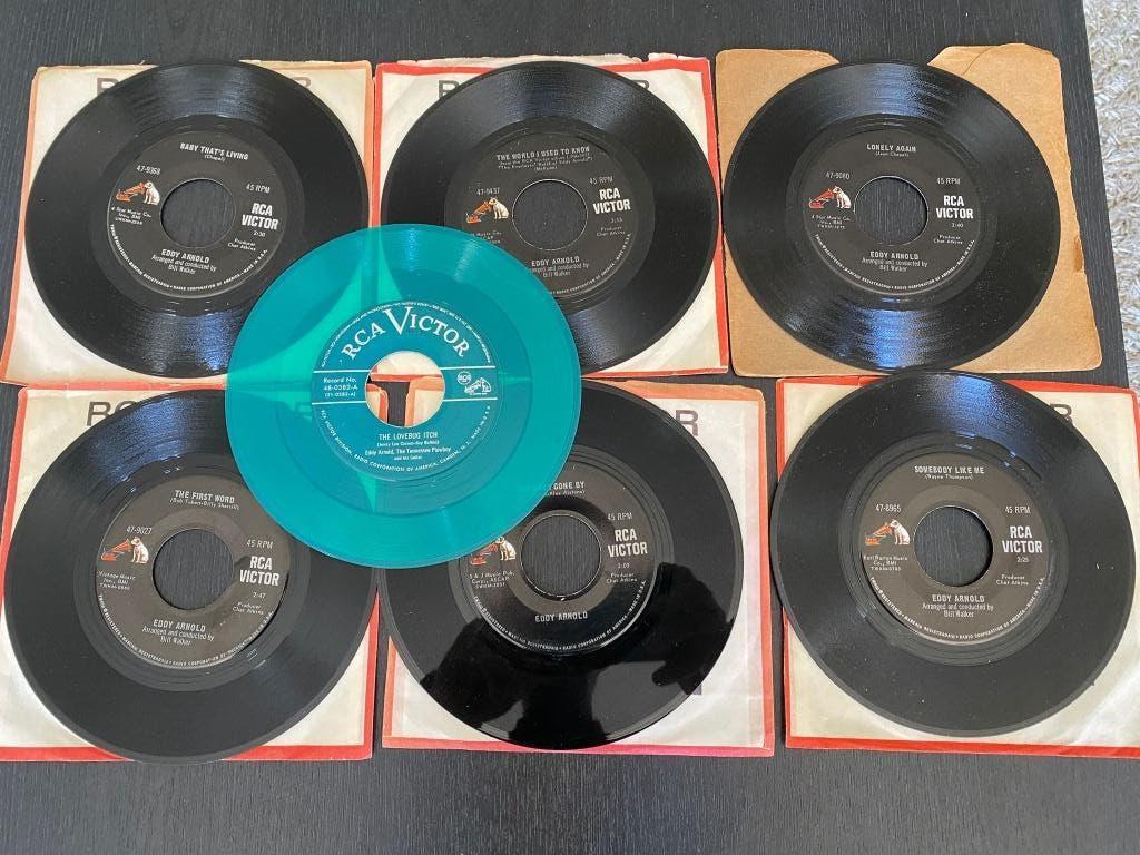 7x hele nette Eddy Arnold singles, RCA Victor, Gebruikt, Overige genres, 7 inch, Single