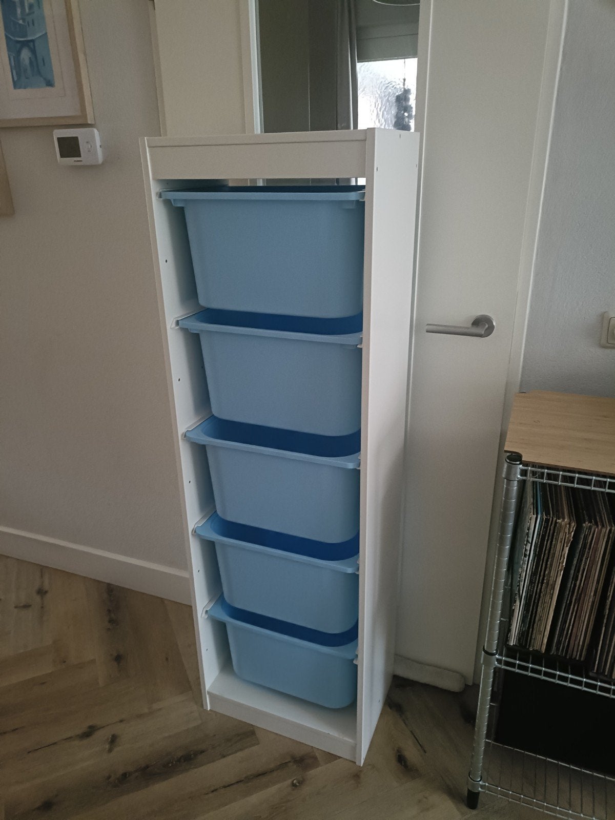 IKEA Trofast opbergkast met 5 blauwe bakken, Ophalen, Gebruikt