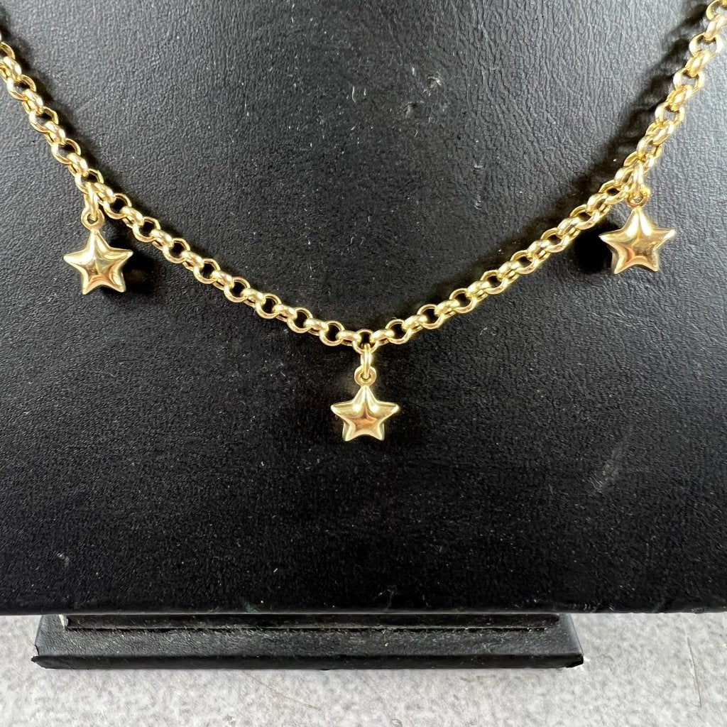 Gouden Ketting | 14k | 5,87g | jasseron met sterren | 417898, Ophalen of Verzenden, Gebruikt, Goud, Goud