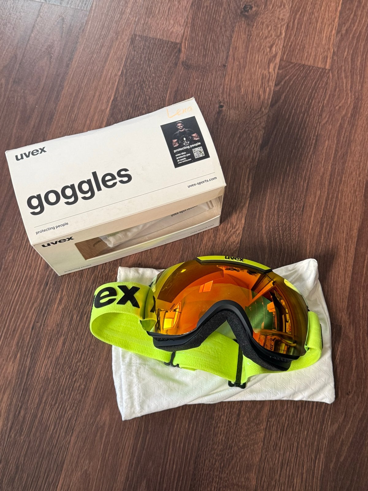 Uvex Downhill 2000 CV Skibril – Mirror Orange S2 – Met doos, Overige merken, Overige typen, Ophalen of Verzenden, Zo goed als nieuw