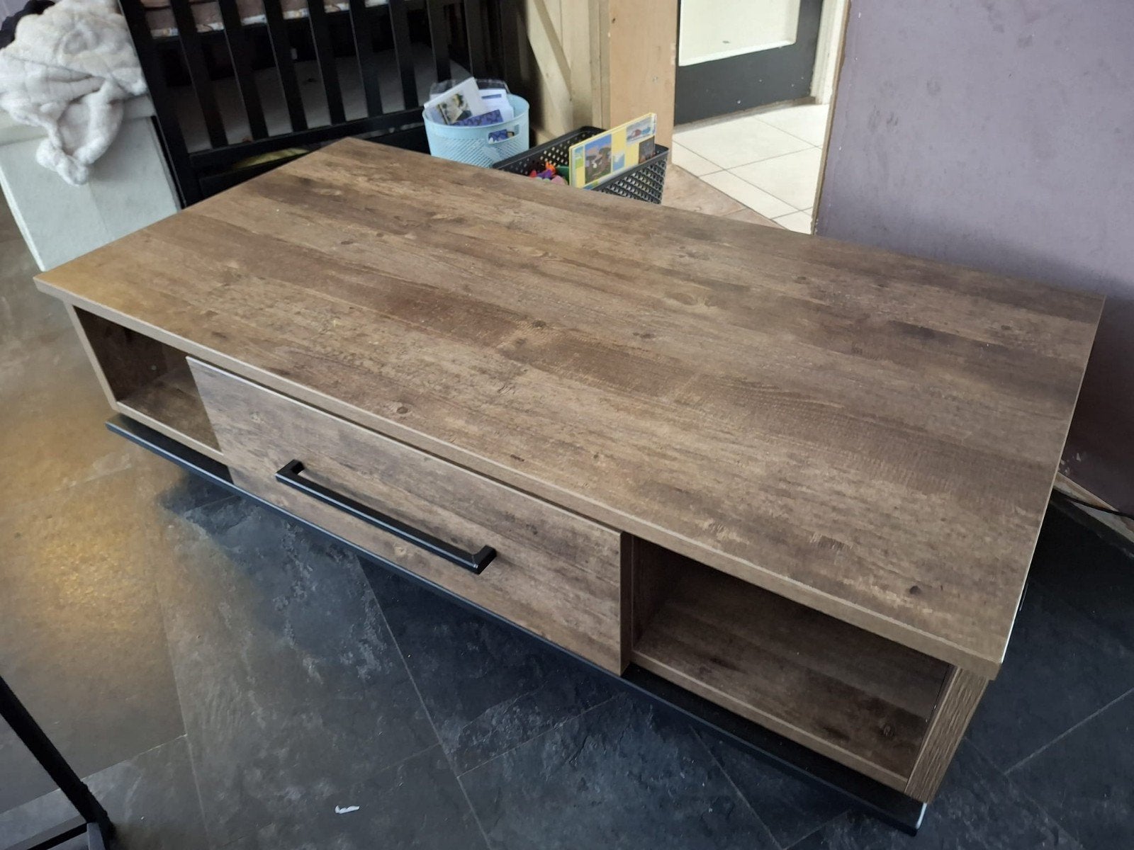 Salon tafel, Huis en Inrichting, Tafels | Salontafels, Ophalen, 100 tot 150 cm, Eikenhout, 50 tot 100 cm