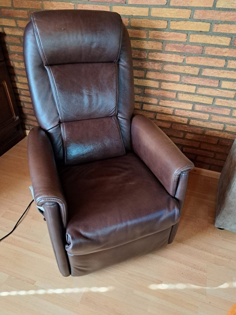 sta op stoel, Ophalen, Bruin, Staopstoel, Leer