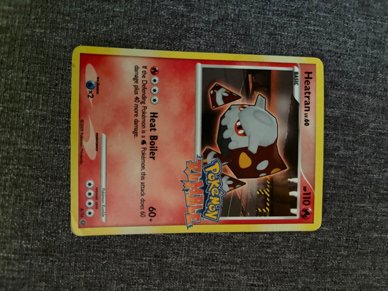 Pokemon Rumble Heatran Lv.40 kaart, Ophalen of Verzenden, Gebruikt, Losse kaart
