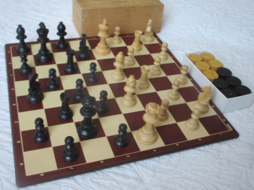 Schaakspel en Damspel, v.a 30,00e, Een of twee spelers, Ophalen of Verzenden, Gebruikt