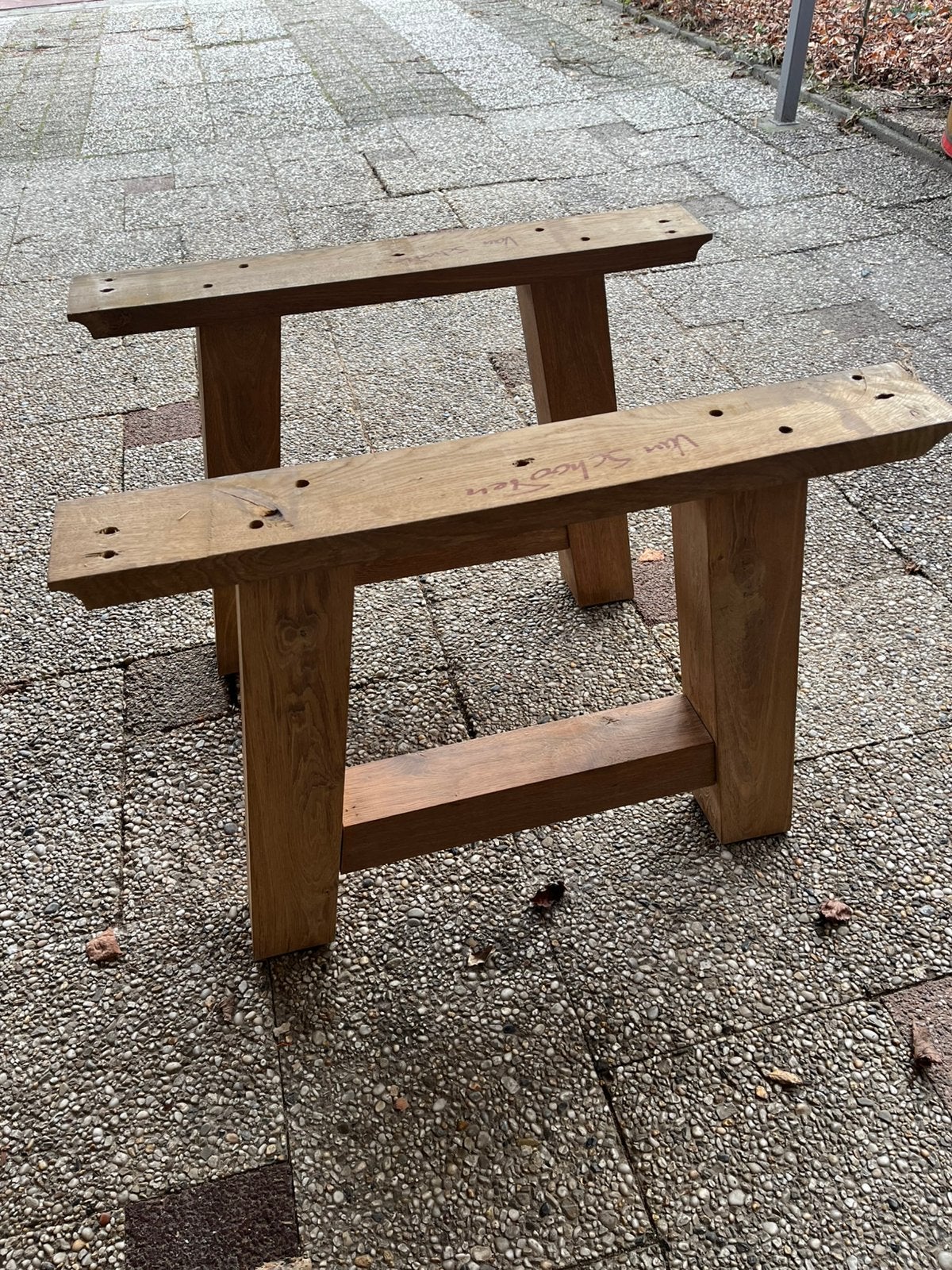 Houten onderstel voor tafel, Ophalen, Tafelpoot, Minder dan 50 cm, 50 tot 100 cm