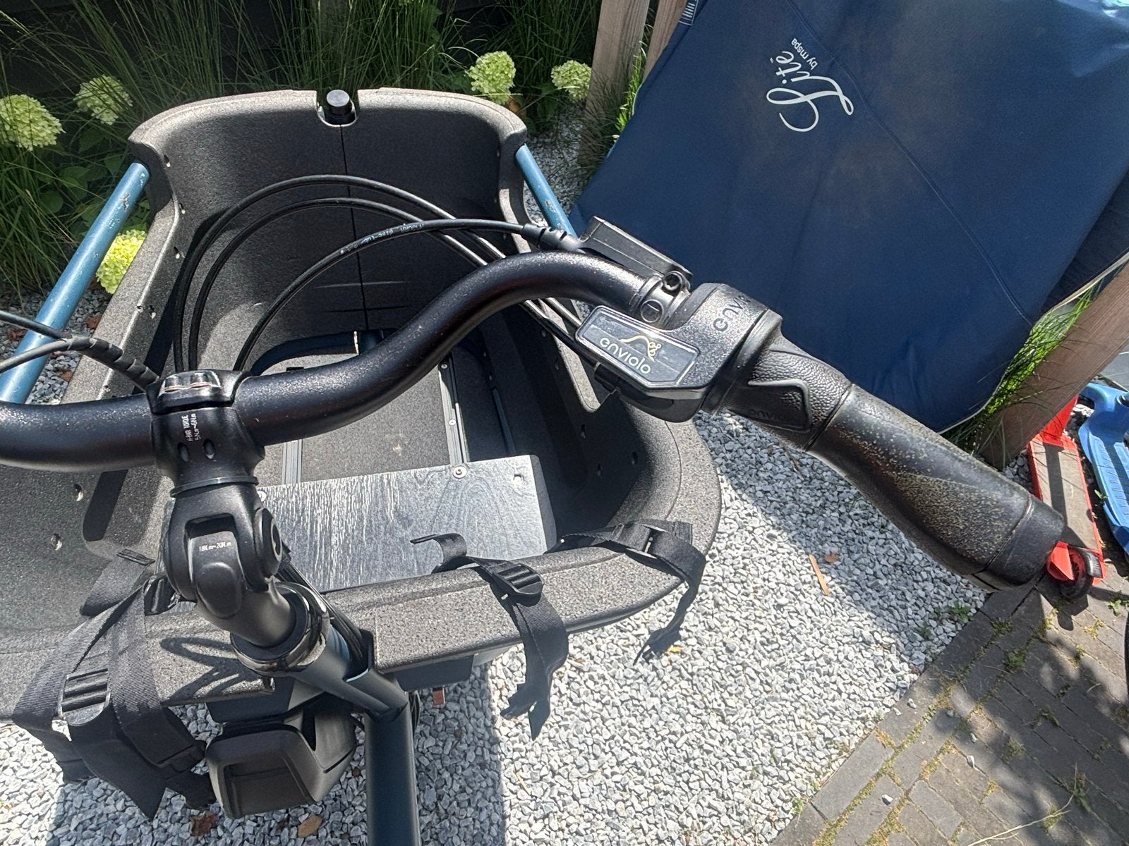Winora FUB 2 Elektrische Bakfiets met Huif, Fietsen en Brommers, Fietsen | Bakfietsen, Gebruikt, Elektrisch, 2 kinderen, Schijfrem