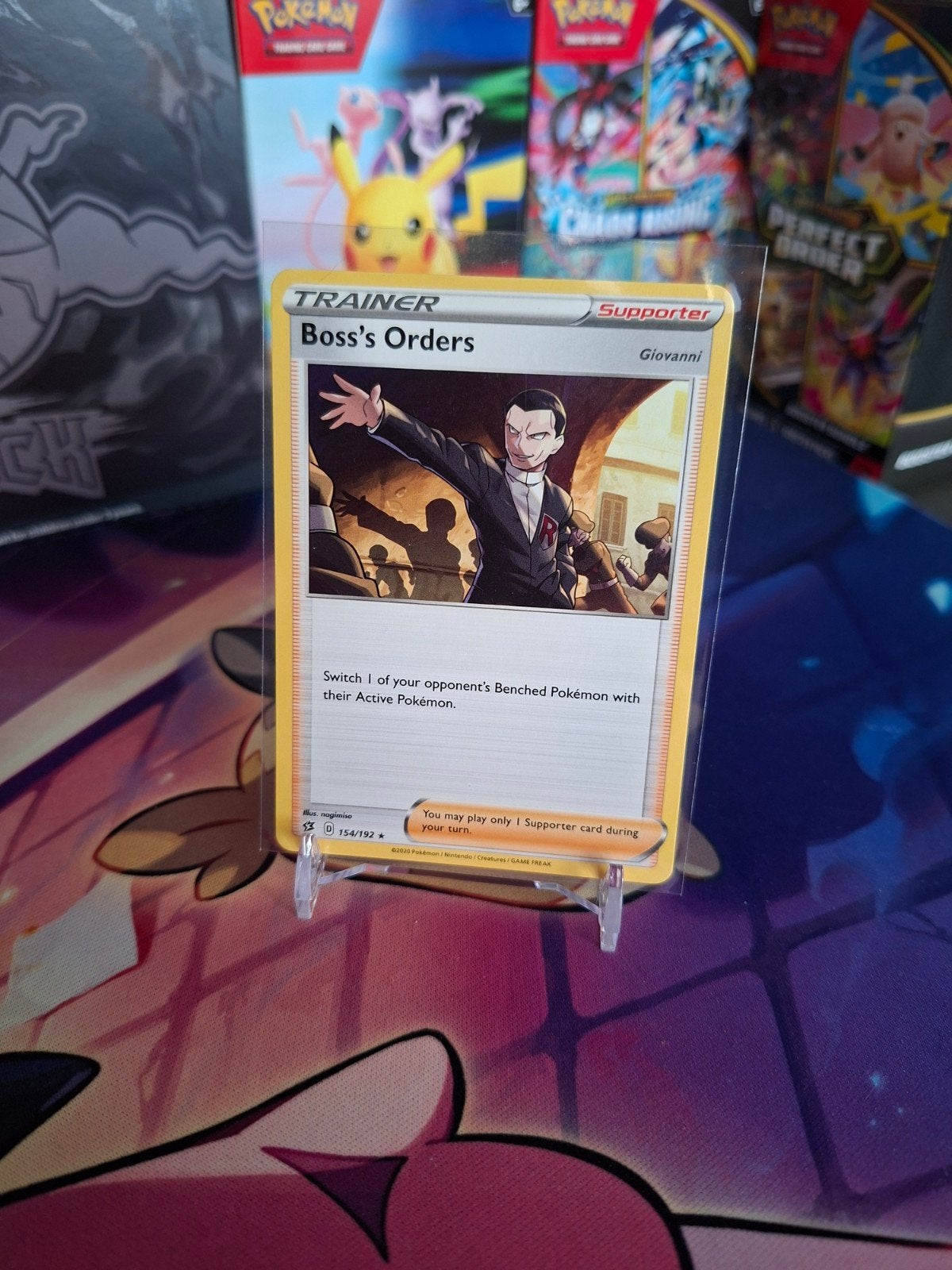 Pokémon TCG: Trainer Boss's Orders (154/192) Rebel Clash NM, Ophalen of Verzenden, Zo goed als nieuw, Losse kaart