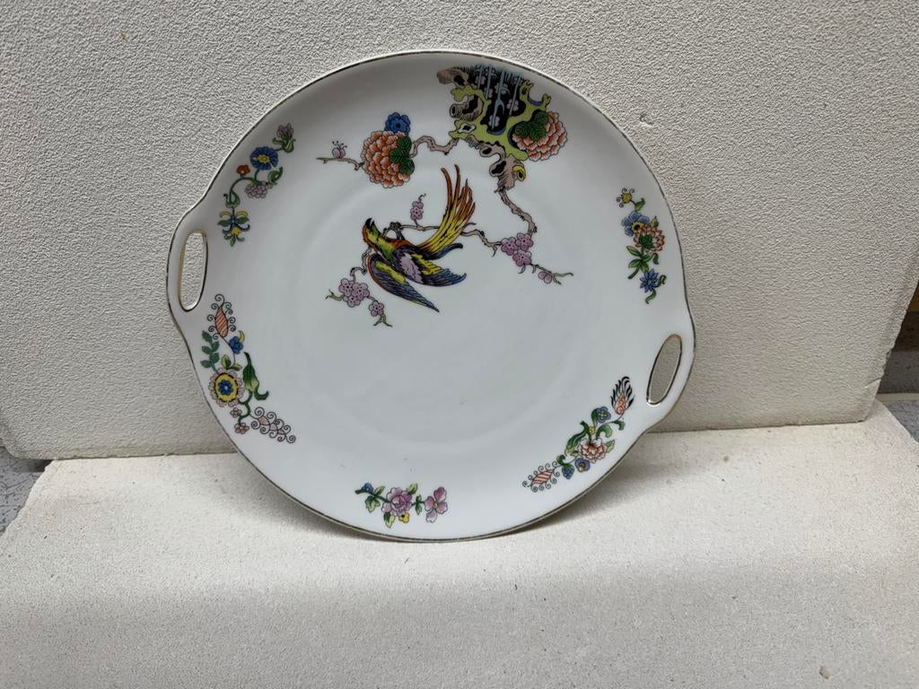Vintage Epiag Tsjechoslowakije Porseleinen Schaal met Vogel, Ophalen of Verzenden