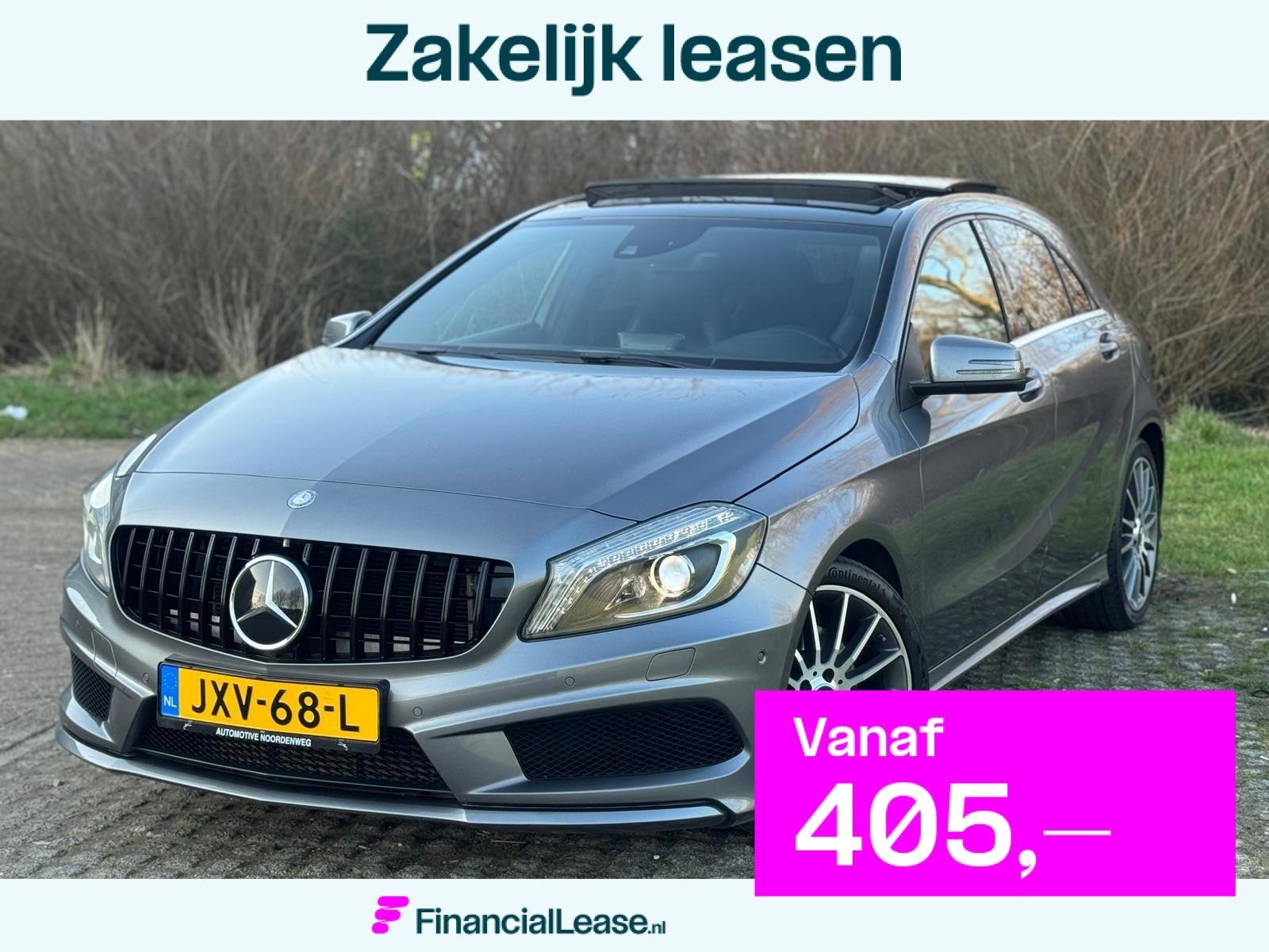 Mercedes-Benz A-klasse A220 AUTOMAAT/ PANO / AMG PAK / LED, Automaat, Gebruikt, Leder, Bedrijf