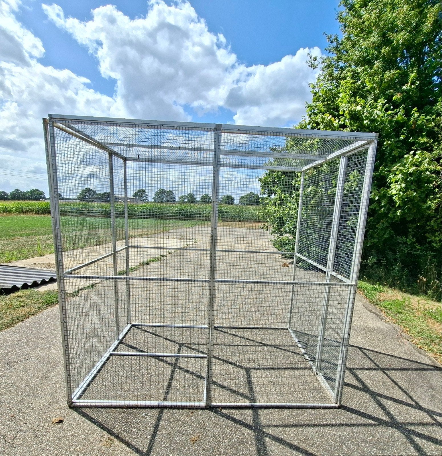 Vogelren met panelen, Ophalen, Gebruikt, Aluminium, Volière