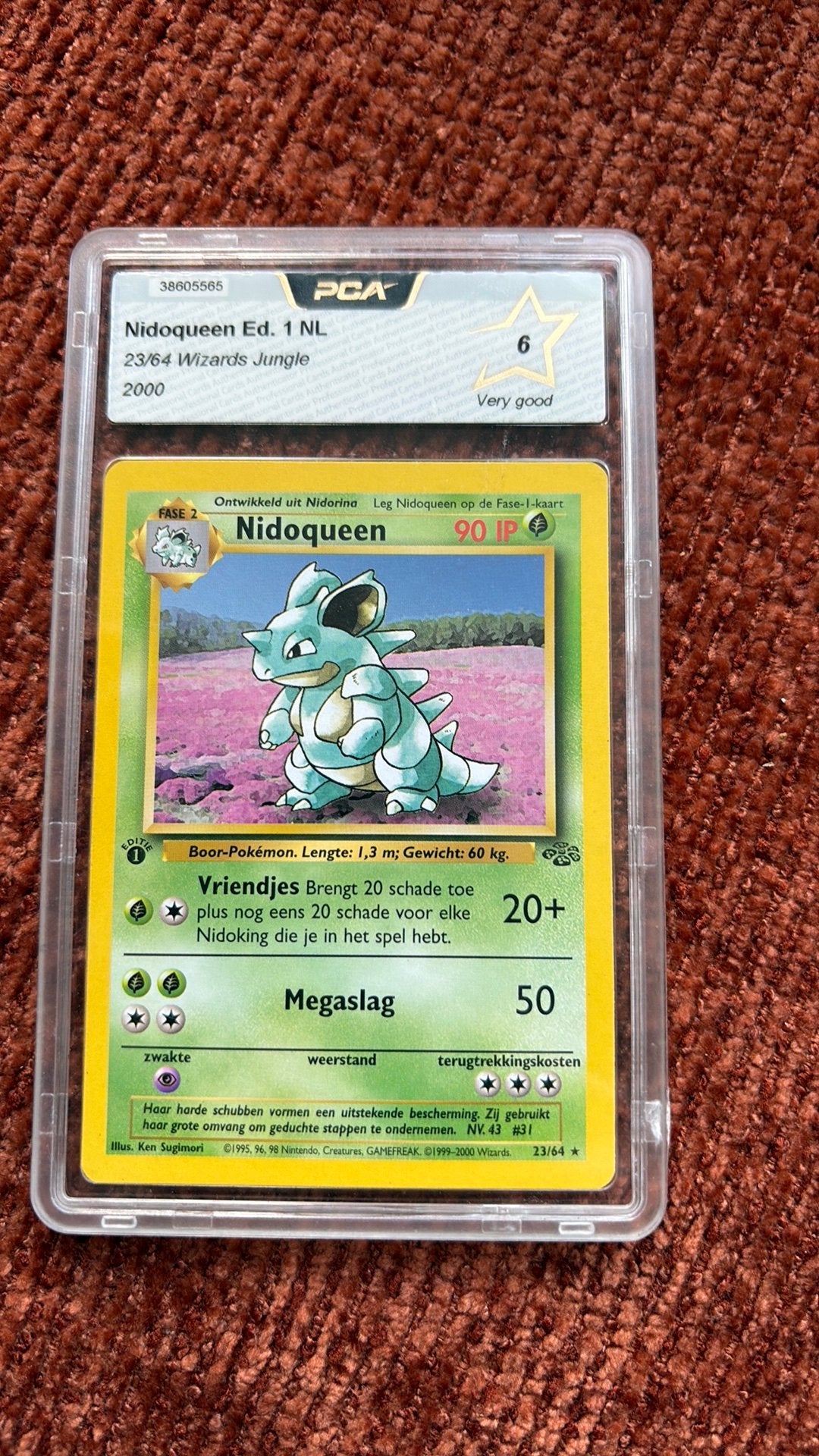 Nidoqueen 1st edition dutch PCA 6, Verzenden, Zo goed als nieuw