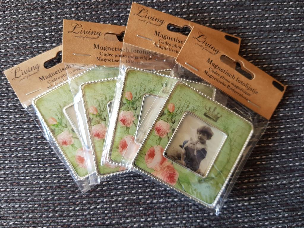 Fotolijstjes brocant koelkast magneet, Huis en Inrichting, Woonaccessoires | Lijsten, Ophalen of Verzenden, Nieuw