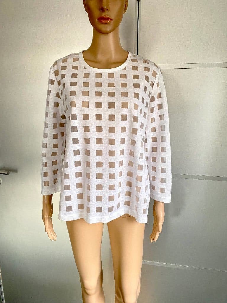 K239 COS maat M=38/40 blouse top shirt trui wit, Kleding | Dames, Blouses en Tunieken, Maat 38/40 (M), COS, Wit, Ophalen of Verzenden