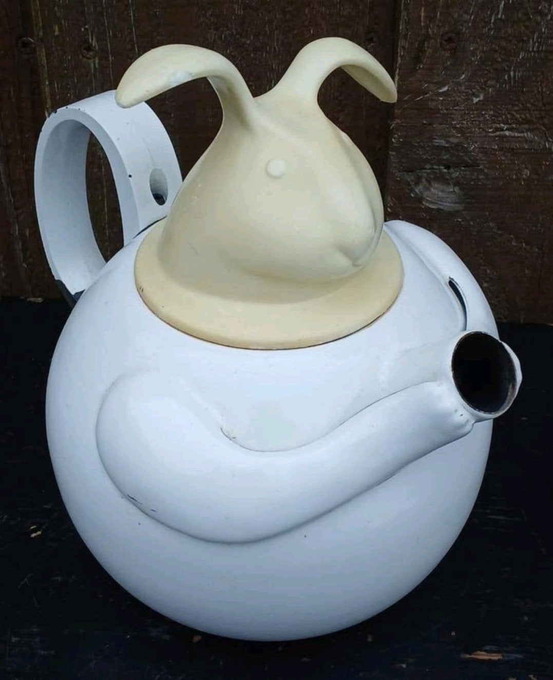 Schattige witte theepot met konijnenkop, Ophalen of Verzenden