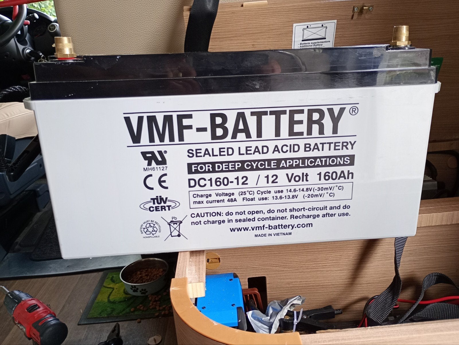 2 stuks agm VMF-BATTERY DC160-12 12V 160Ah Deep Cycle Accu, Gebruikt, Universele onderdelen
