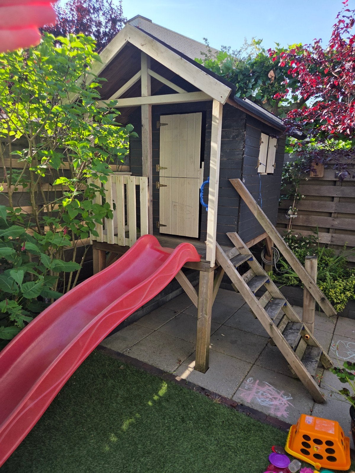 houten speelhuisje, Ophalen, Gebruikt, Hout