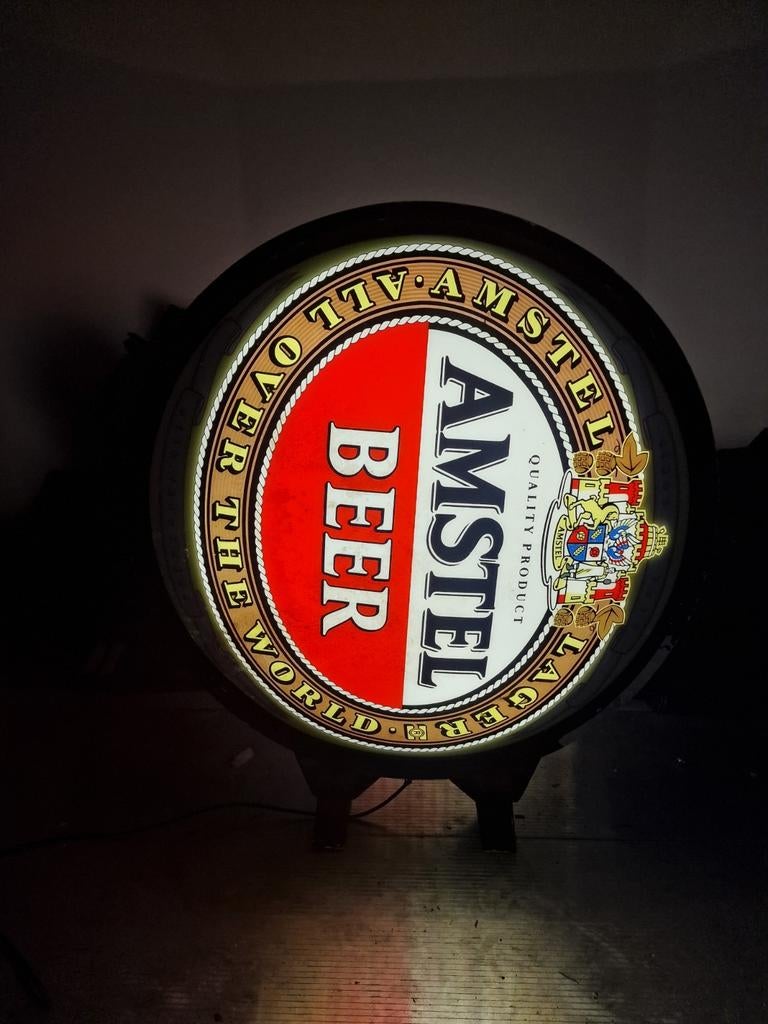 Amstel lichtbak  engelse versie 94 cm, Verzamelen, Ophalen, Zo goed als nieuw, Lichtbak of (neon) lamp