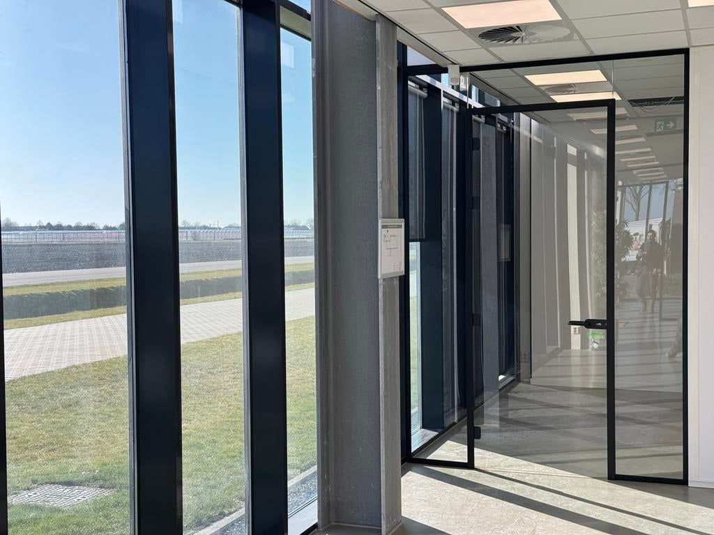 Glaswand kantoor glaswand incl montage v.a. €275/m², Werkplek, Ophalen of Verzenden, Gebruikt, Inrichting