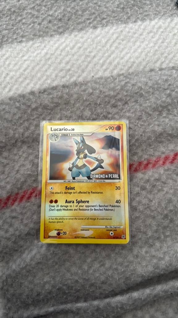 Lucario STAMPED Burger King DP Promos Diamond Pearl 6/130, Ophalen, Zo goed als nieuw