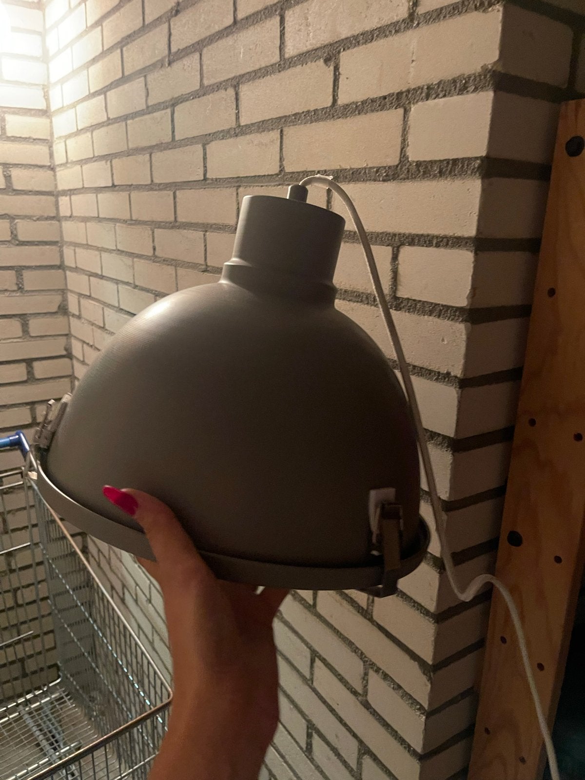 2 Antraciet Hanglampen met Wit Touw, Ophalen, Gebruikt, Metaal
