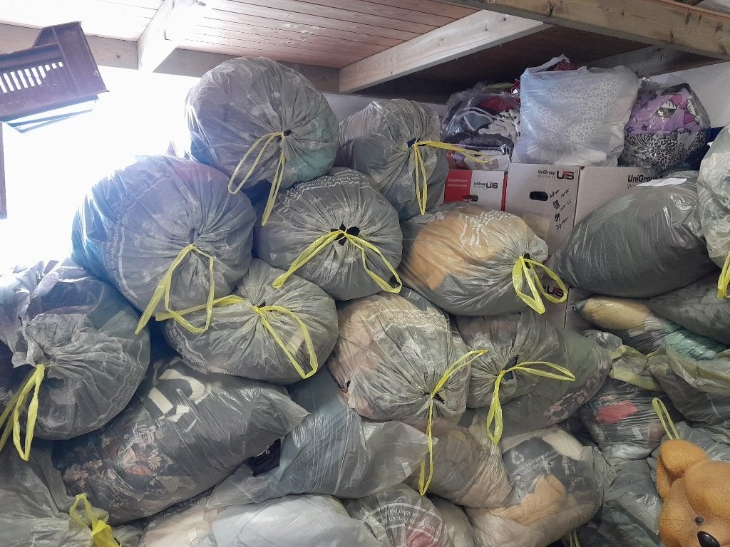 partij kleding 100 uitgezochte zakken 75  volwassen, 25 kind, Ophalen, Gedragen, Maat 34 (XS) of kleiner