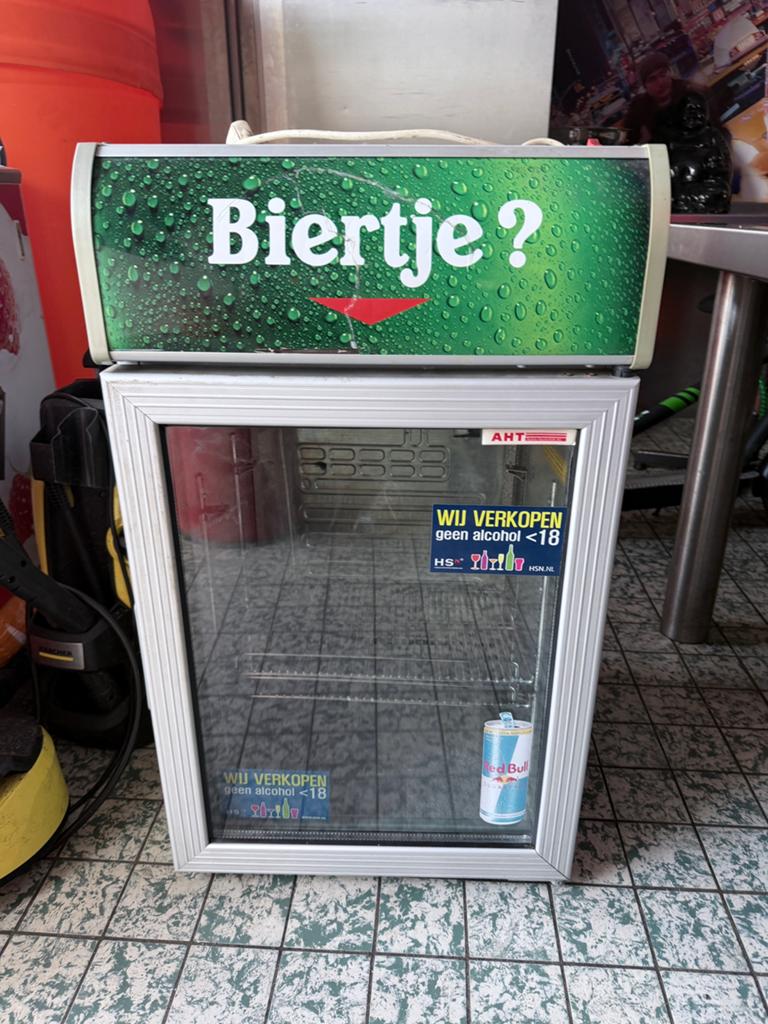 Heineken koelkastje, Witgoed en Apparatuur, Koelkasten en IJskasten, Minder dan 75 liter, Ophalen of Verzenden, Zonder vriesvak