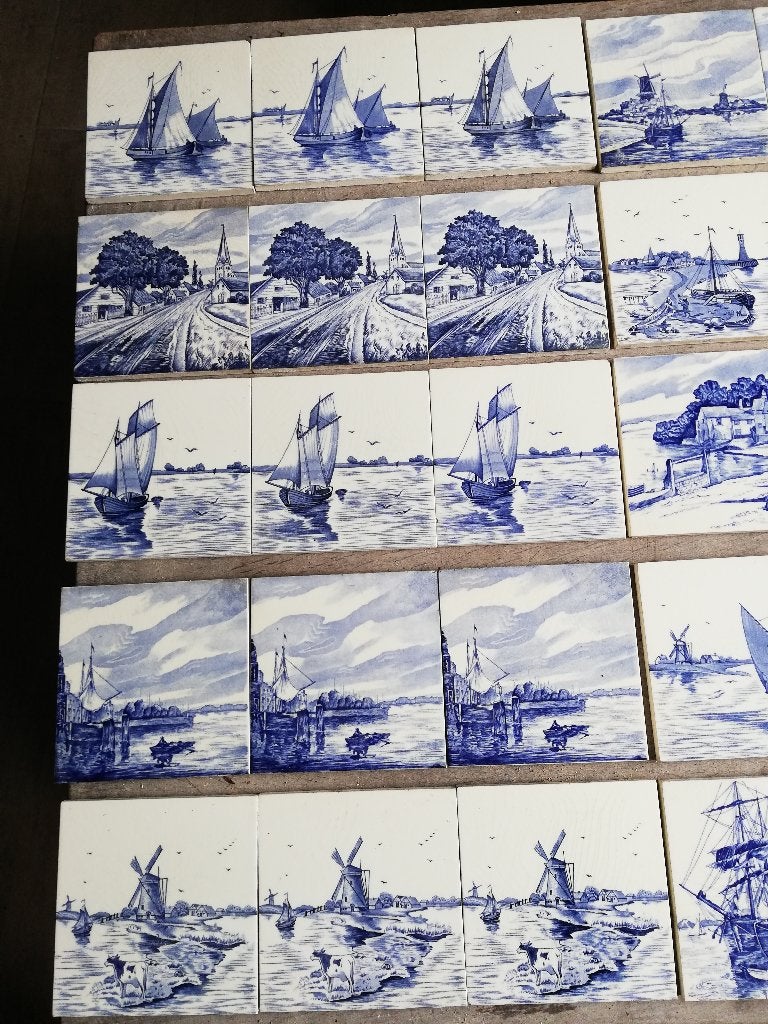 3x10 verschillende decors (totaal 128) plus cremewit effen, Ophalen