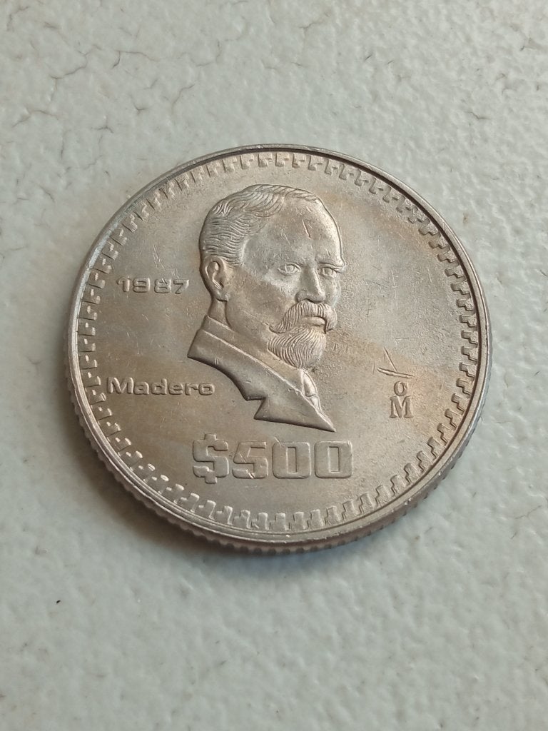 Mexico 500 pesos 1987., Postzegels en Munten, Munten | Amerika, Ophalen of Verzenden, Midden-Amerika, Losse munt