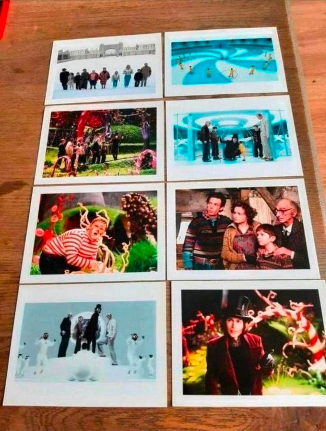 Fotokaarten set Charlie chocolate factory. Johnny Depp., Ophalen of Verzenden, Zo goed als nieuw, Film, Foto of Kaart