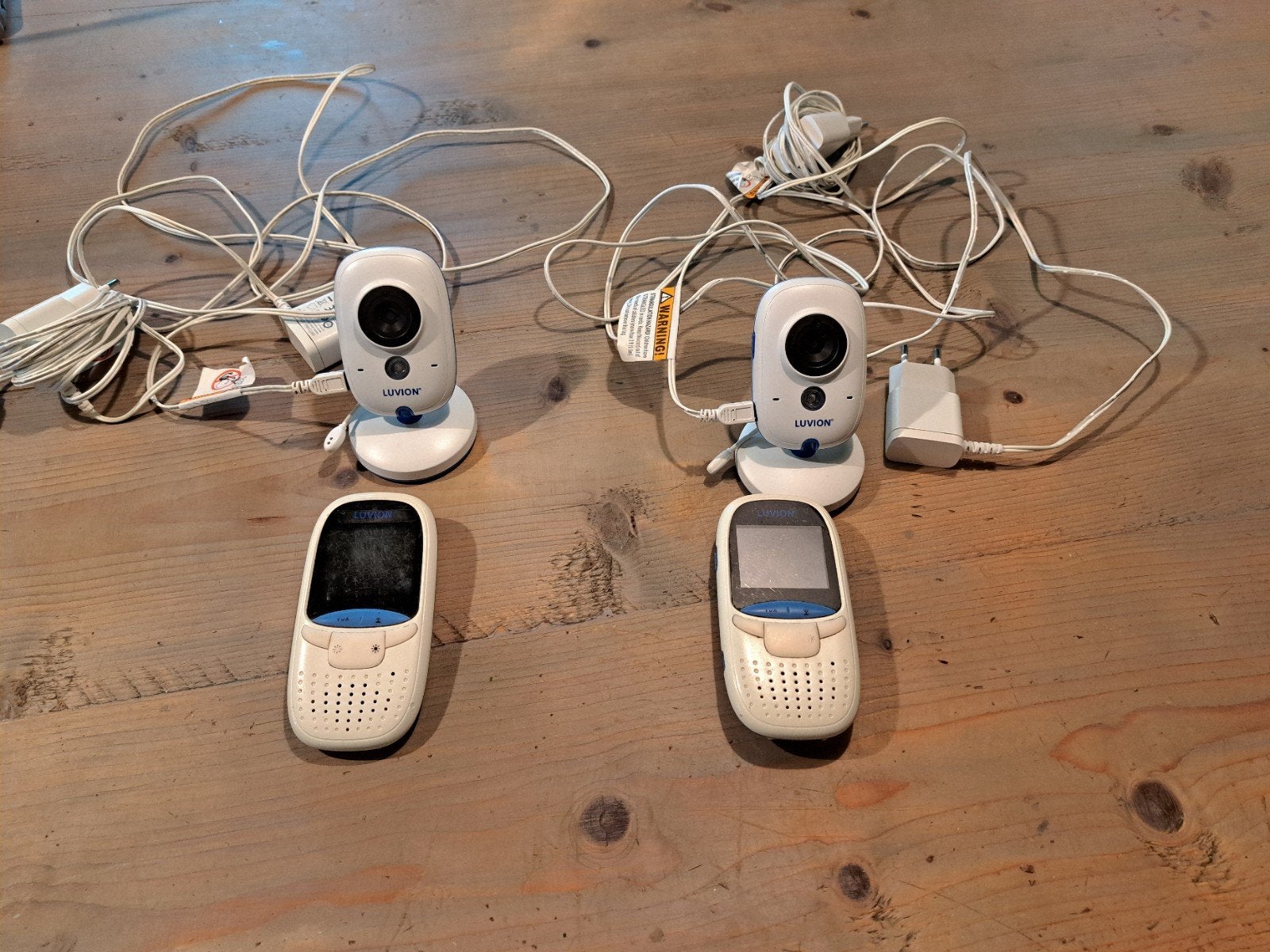 2x Luvion babyfoon met camera en terugspreekfunctie, Kinderen en Baby's, Ophalen of Verzenden, Gebruikt, 100 tot 250 meter, Camera