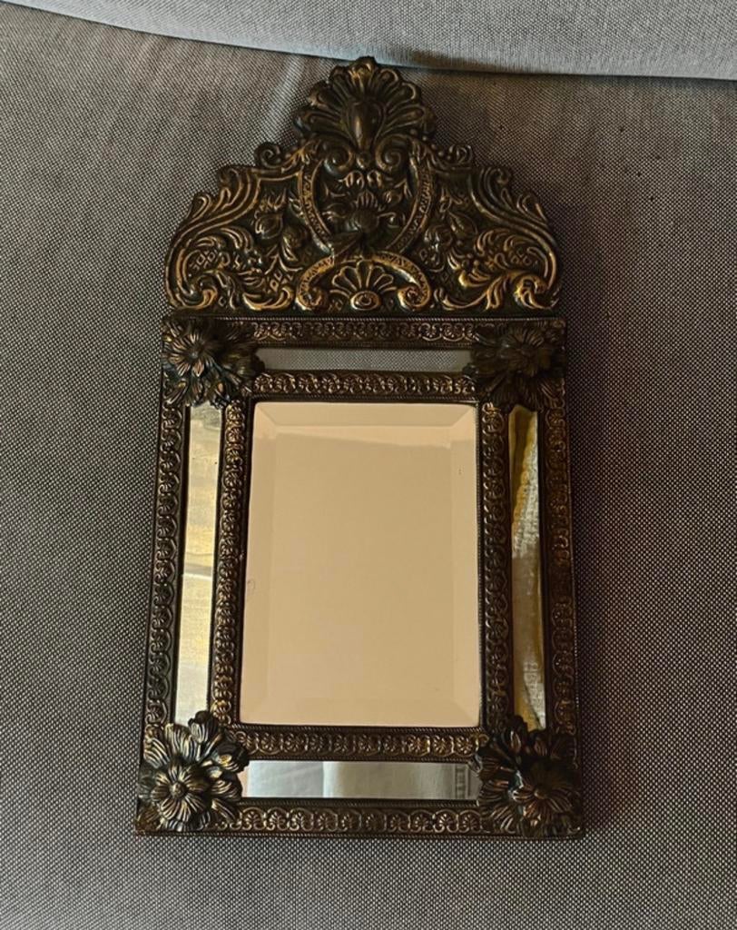 Antieke Franse Bruidsspiegel - Louis XVI Stijl, Antiek en Kunst, Antiek | Spiegels, Ophalen of Verzenden, Rechthoekig, Minder dan 50 cm
