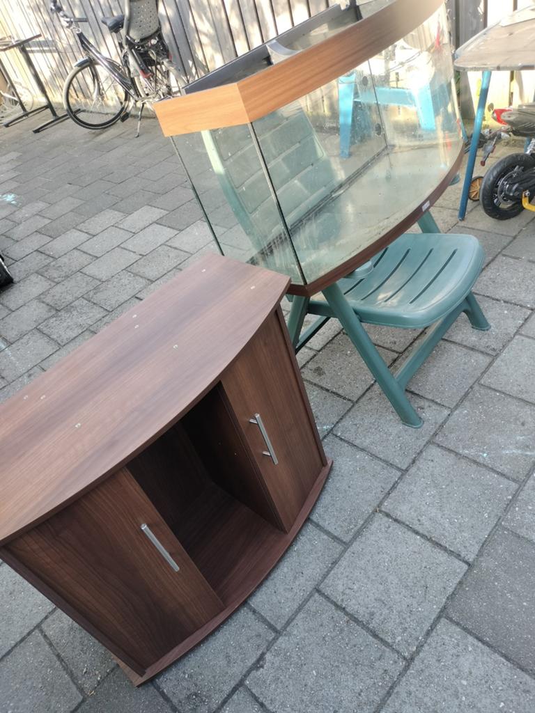 Gratis aquarium + kast ( lekt ) 190L, Ophalen, Rechthoekig