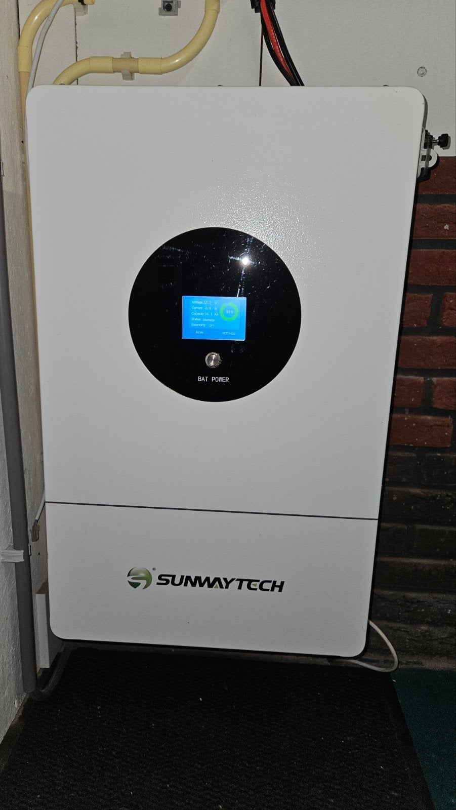 Sunwaytech LFP Thuisbatterij 5kWh 51.2V 104Ah Muurmontage, Ophalen