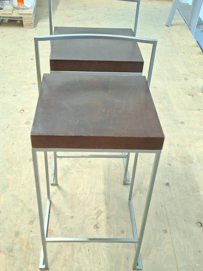 Bar stoelen, Huis en Inrichting, Barkrukken, Ophalen, Gebruikt, Met voetsteun, 60 tot 90 cm