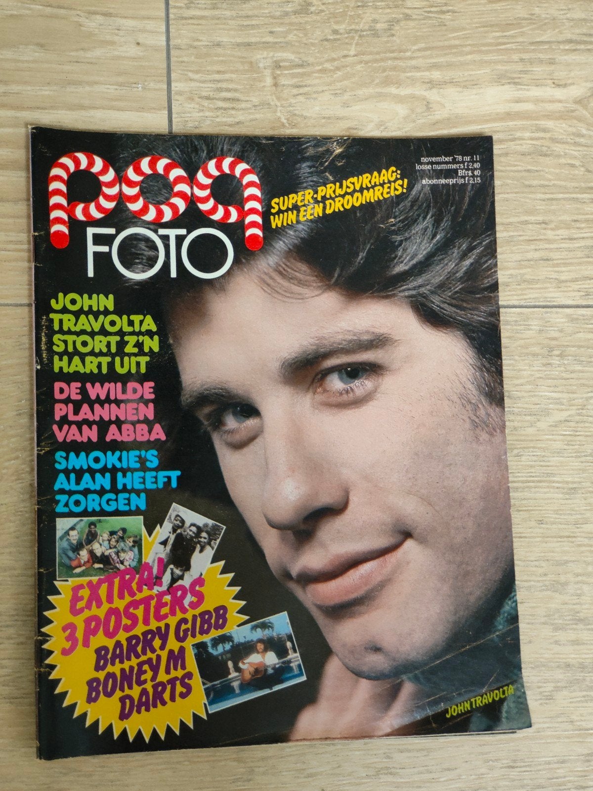 Popfoto november 1978. Super poster(s) Barry Gibb/Boney M., Ophalen of Verzenden, 1960 tot 1980, Nederland, Tijdschrift