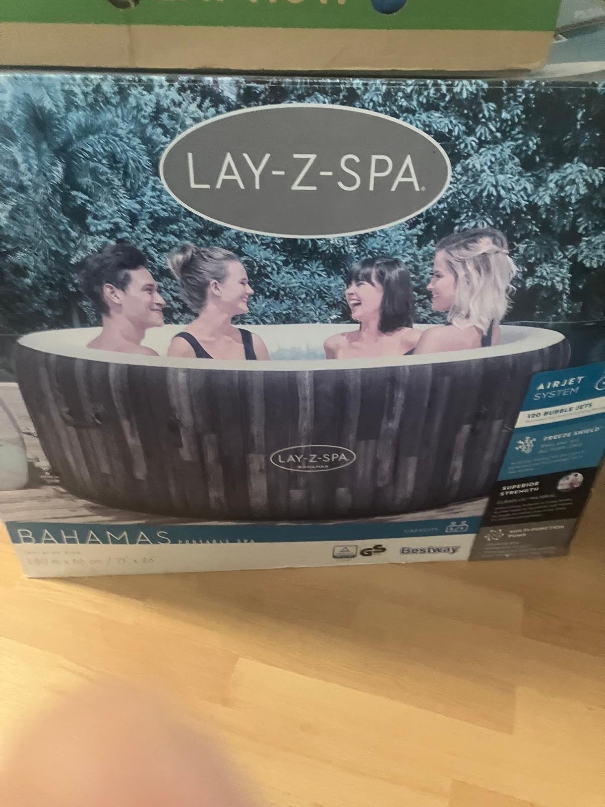 Lay-Z-Spa Bahamas Opblaasbare Jacuzzi - Zo goed als nieuw, Ophalen, Zo goed als nieuw, Afdekzeil, Opblaasbaar