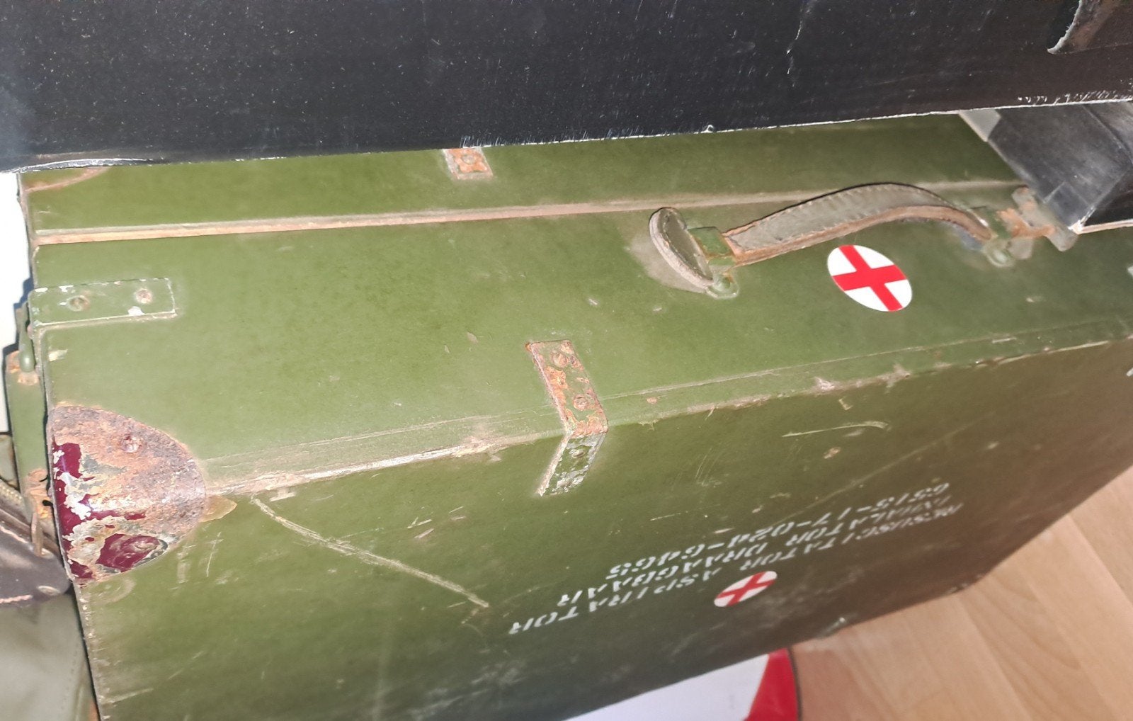 Legerkoffer rode kruis, Ophalen, Gebruikt