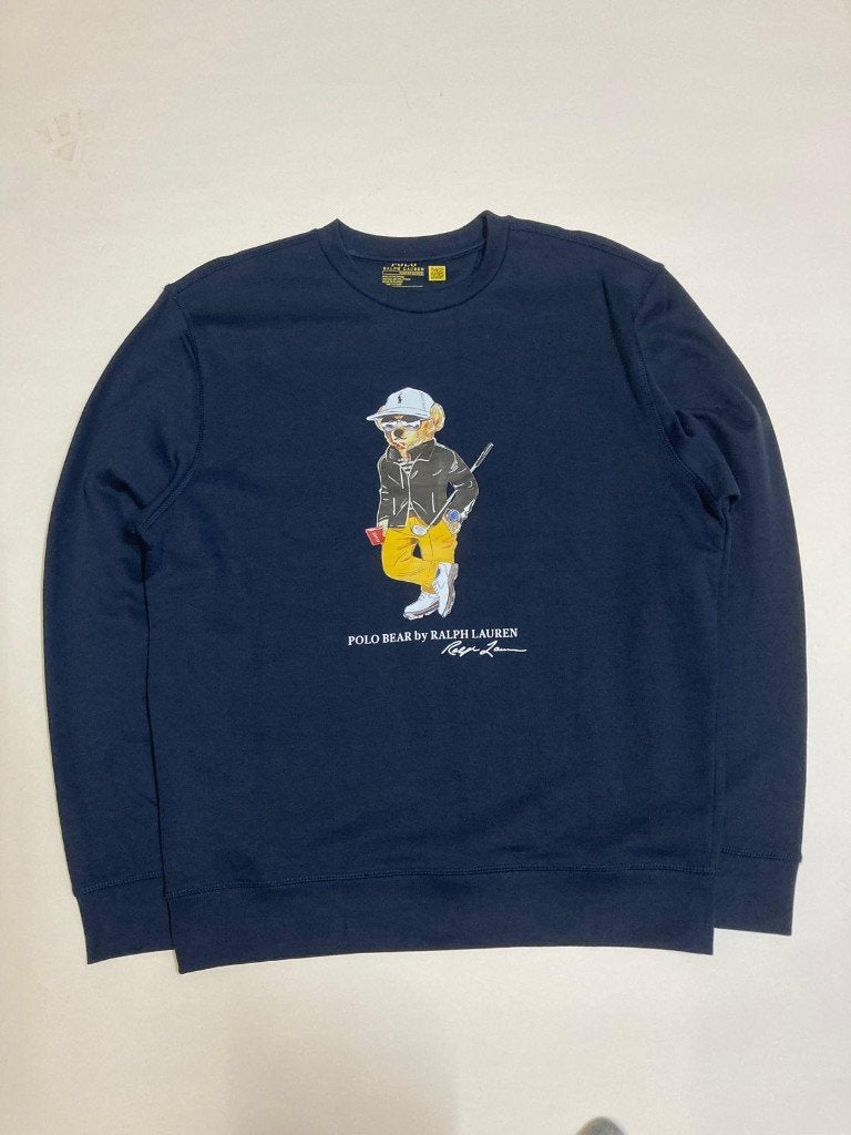 Y2K Ralph Lauren Polo Bear Sweater Navy – M - Golf Bear, Ralph Lauren, Nieuw, Ophalen of Verzenden, Maat 48/50 (M)
